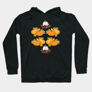 Pattern Halloween Pumpkin And Flower Hoodie